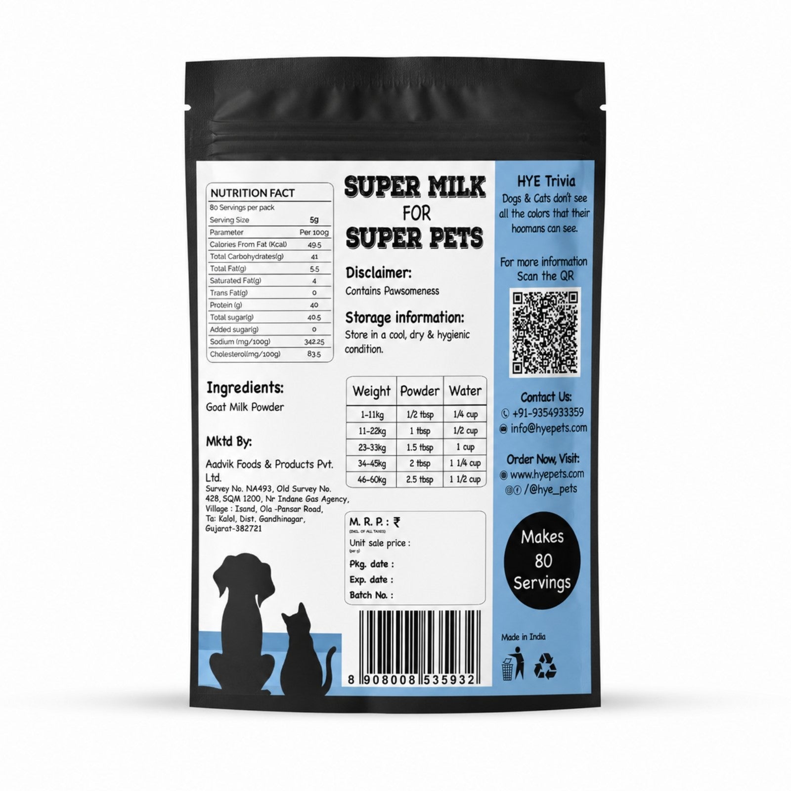 HYE Pets Nutrient Rich Goat Milk Powder for Dogs and Cats image 6