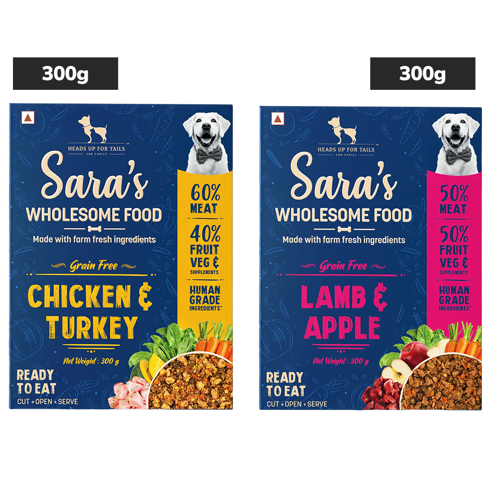 HUFT Sara's Wholesome Grain Free Lamb & Apple and Chicken & Turkey Dog Wet Food Combo