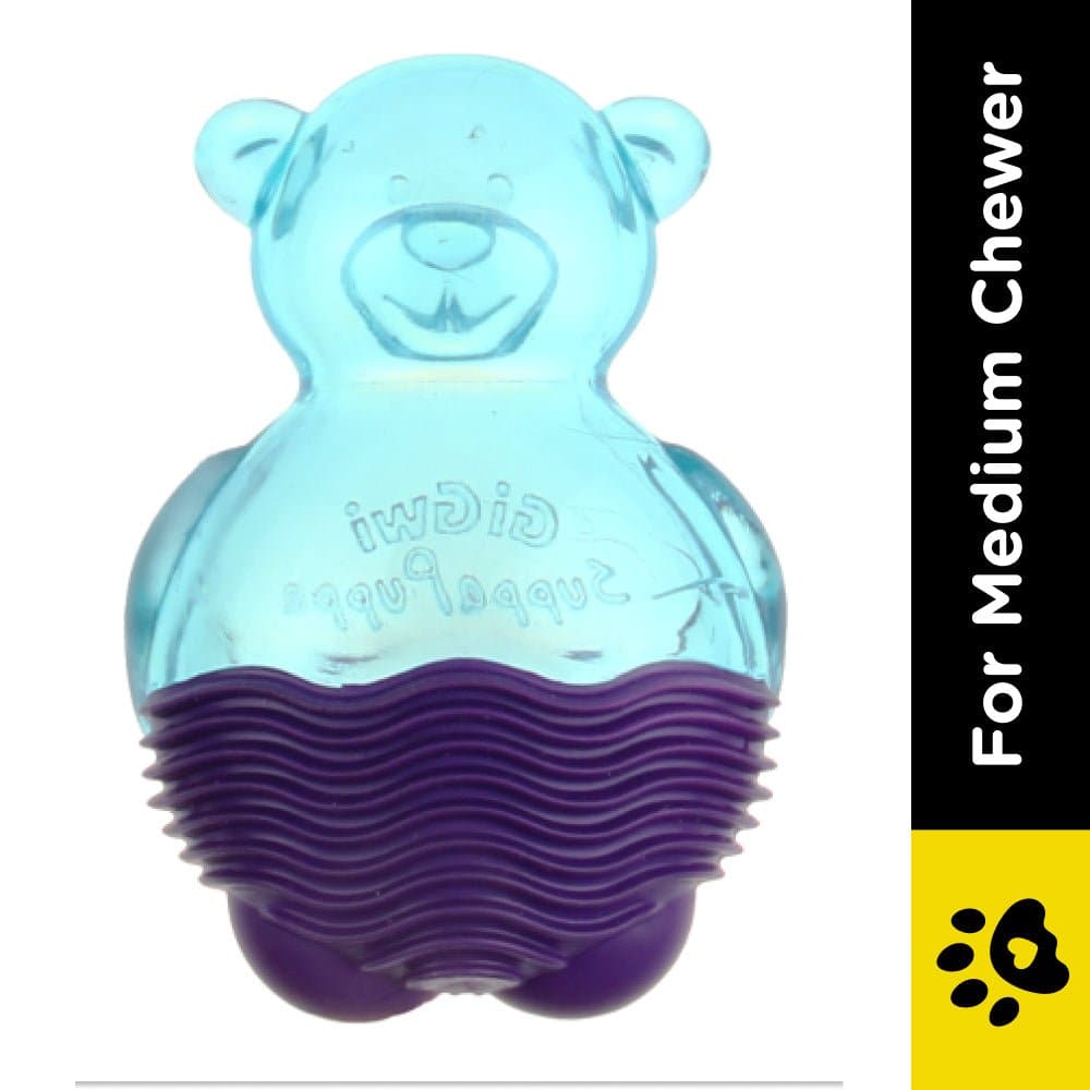GiGwi Suppa Puppa Bear Toy for Dogs (Blue & Purple) image 2