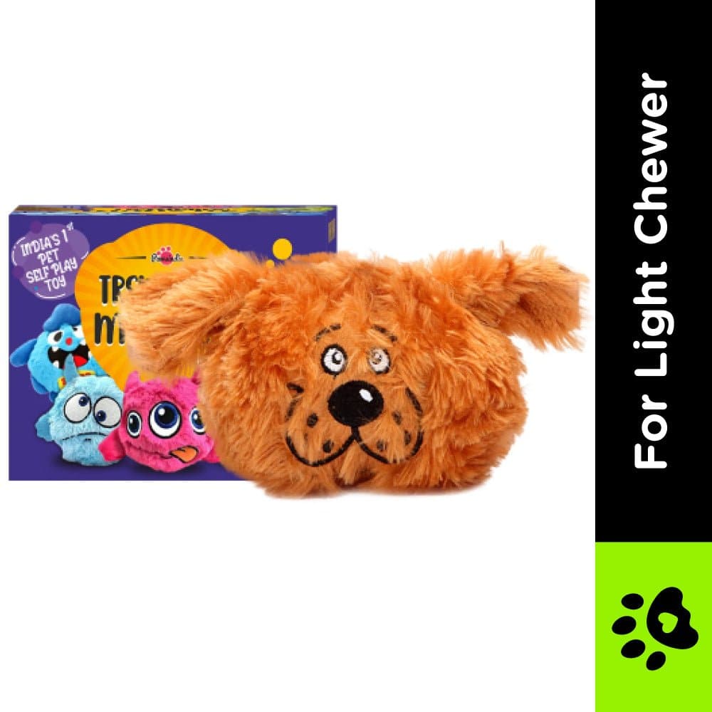 Pawsindia Trembling Monster Toy for Dogs (Brown) image 2