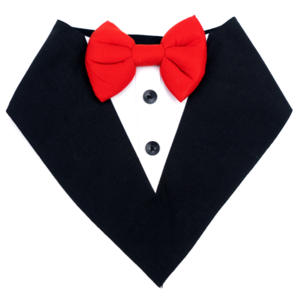 Dogobow Tuxedo Bandana for Dogs (Black) (Get a Bow Free) image 3