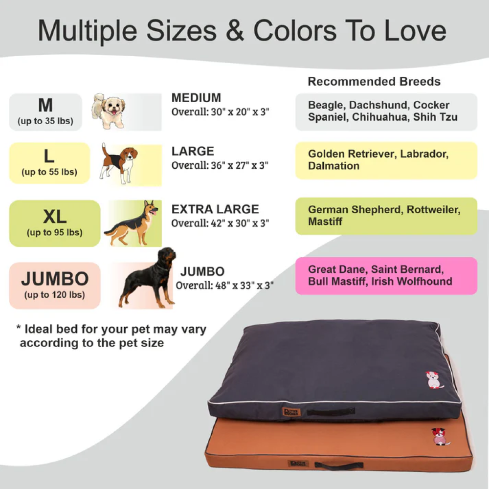 Petter World Comfort Flat Foam Bed for Dogs (Autumn Grey) image 3