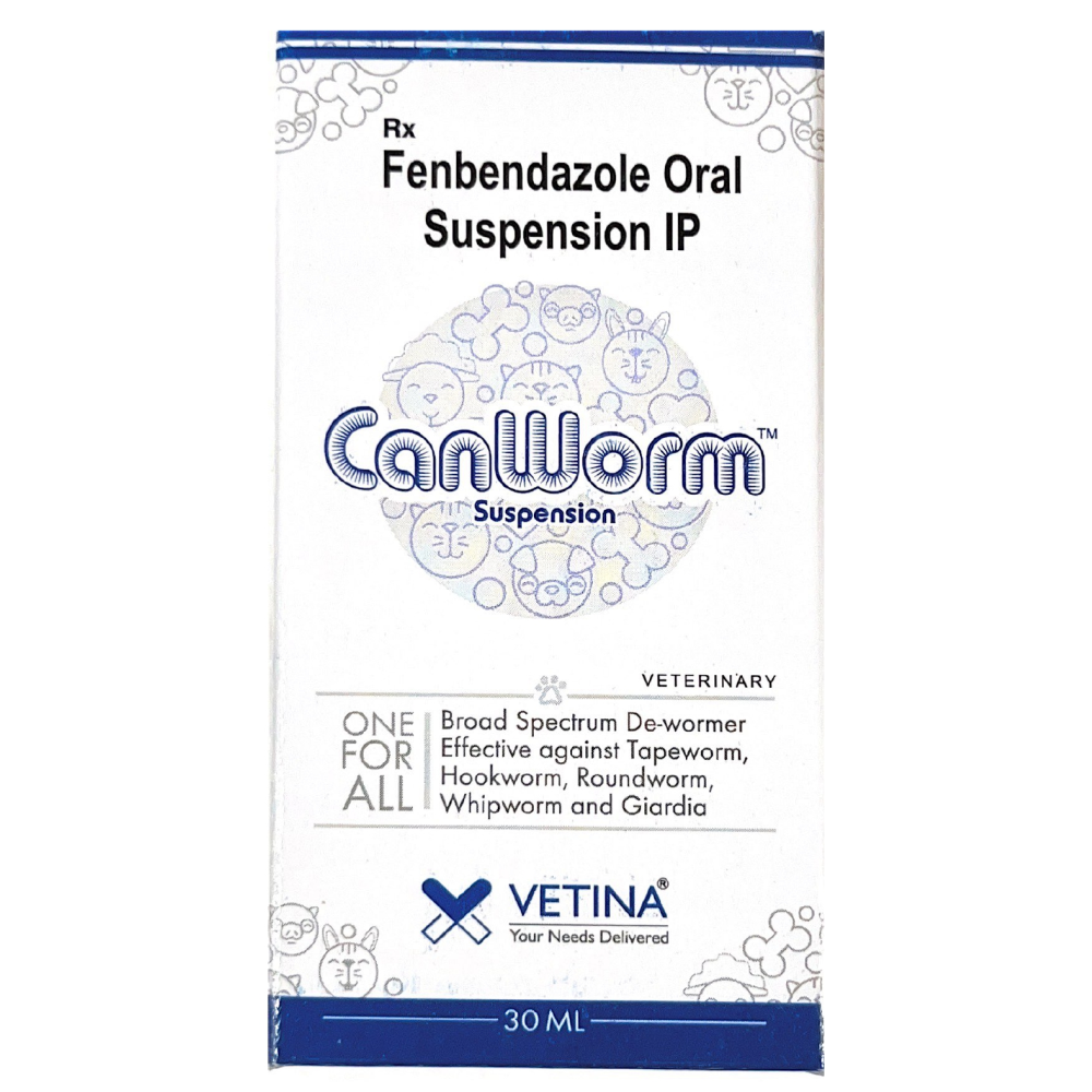 Savavet Fiprofort Plus (Fipronil) Tick & Flea Control Spot On and Vetina Canworm (Fenbendazole) Pet Deworming Suspension 30ml Combo image 3