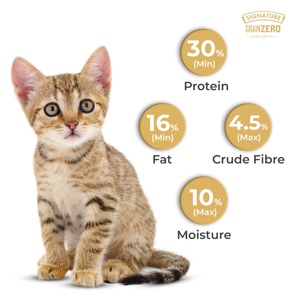Signature Grain Zero Ocean Fish, Sardine and Mackerel Mother and Kitten Cat Dry Food image 10
