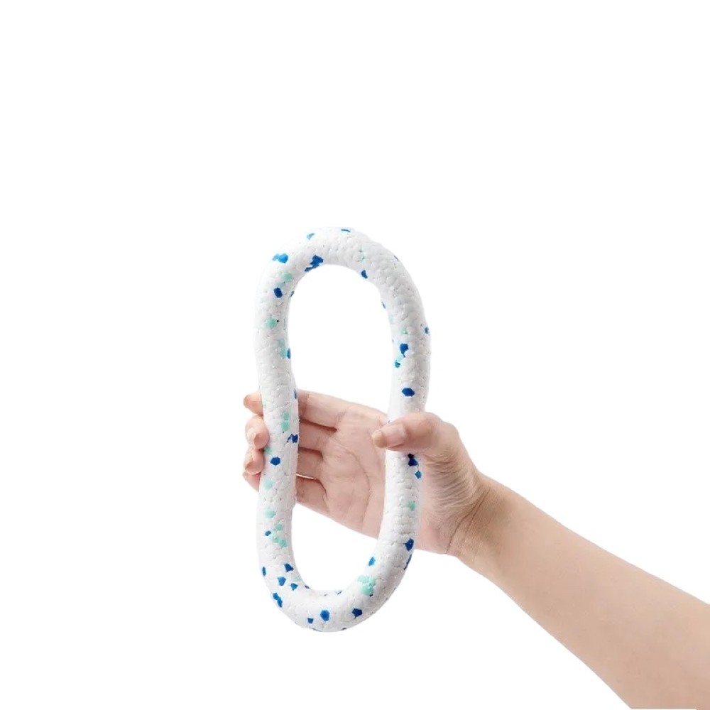 Talking Dog Club Bloom Ring Indestructible Heavy Chew Toy for Dogs (White) image 2