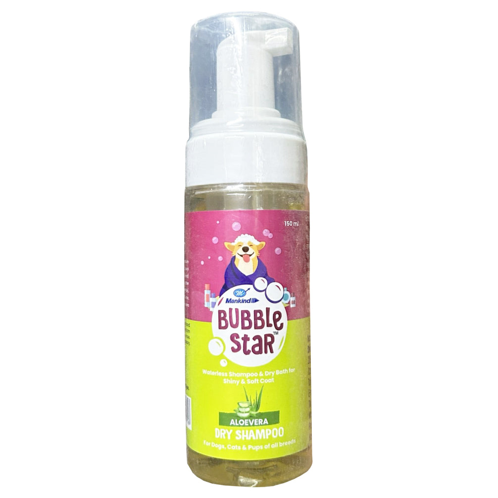 Mankind Bubble Star Aloevera Dry Shampoo for Dog & Cats image 2