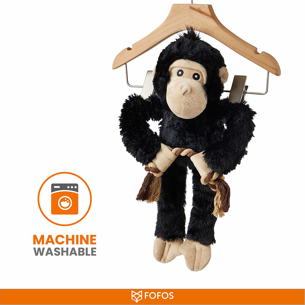 Barkbutler x Fofos Wildlife Gorilla Plush Toy for Dogs image 5