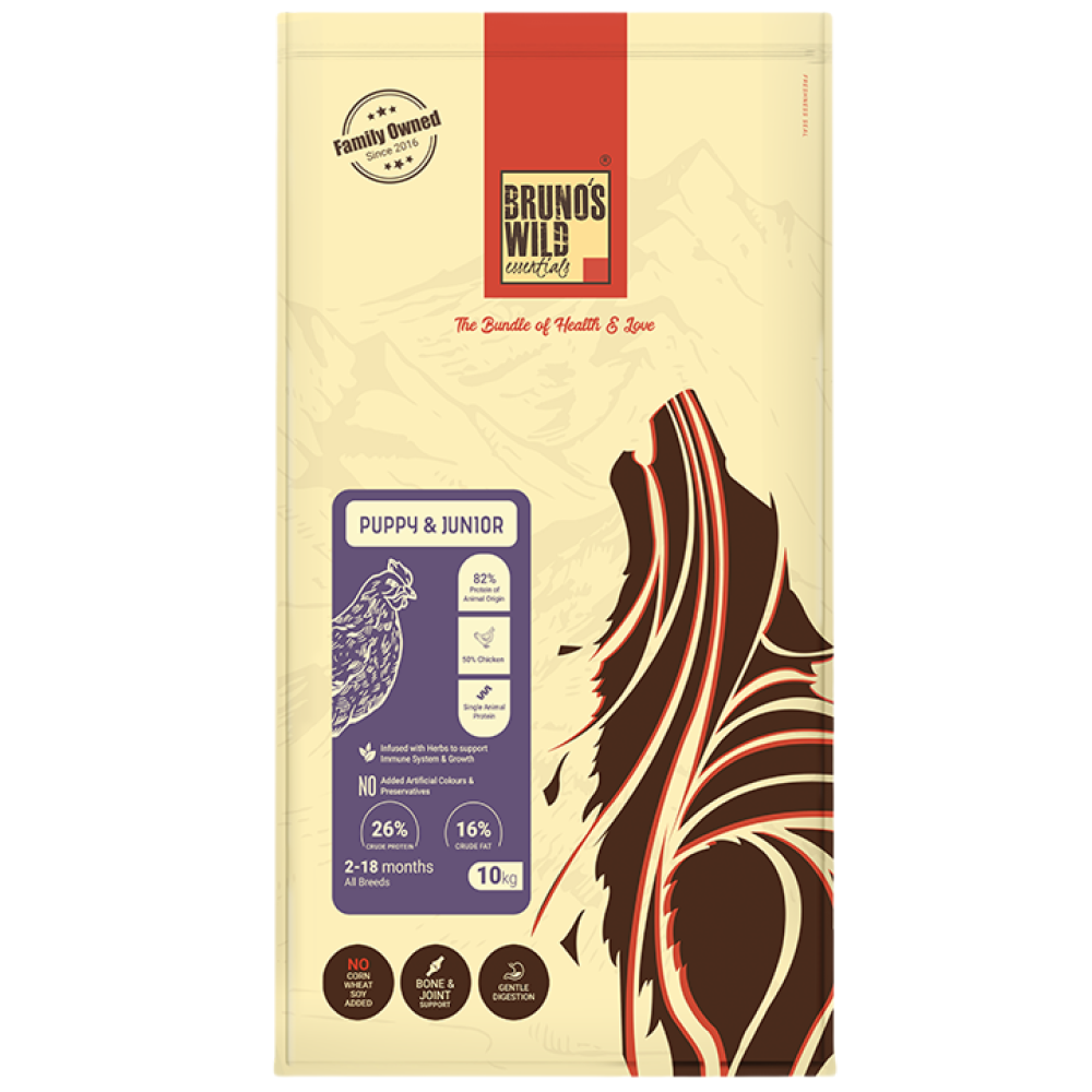 Bruno's Wild Essentials Puppy & Junior Dog Dry Food