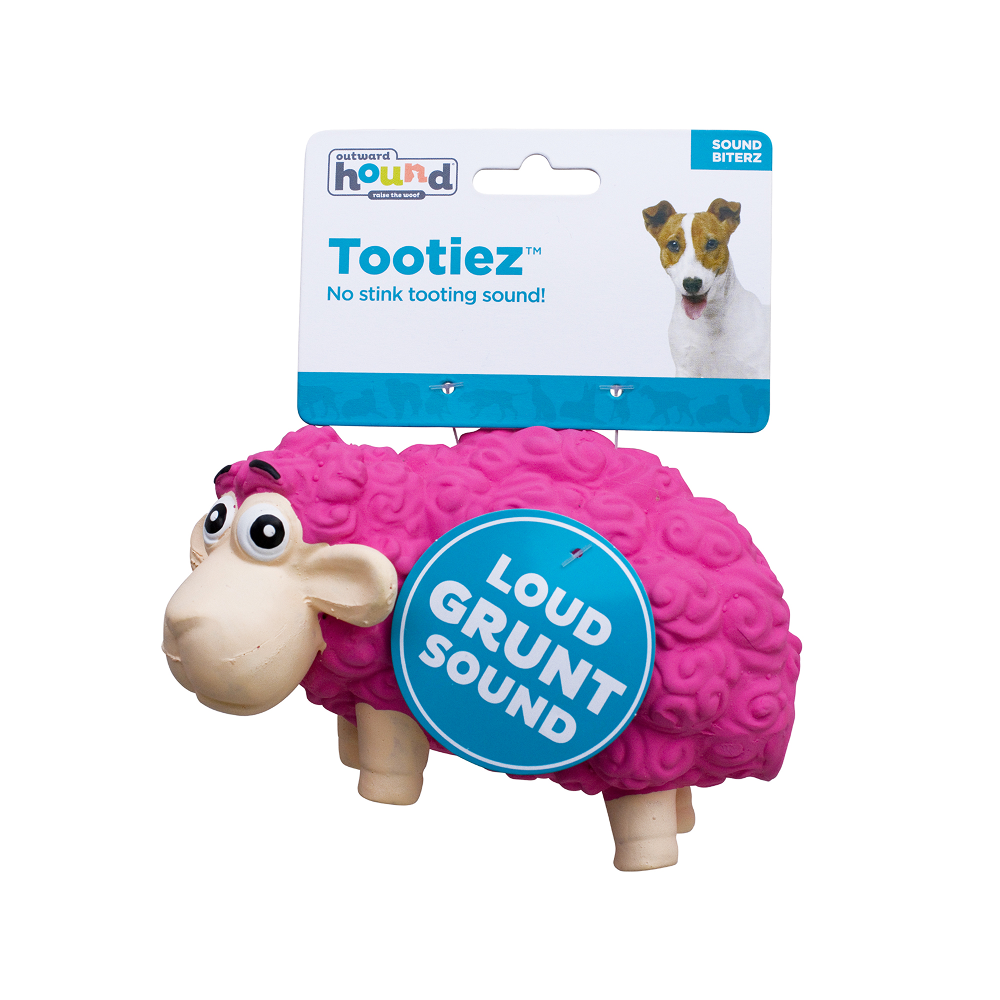 Outward Hound Tootiez Sheep Latex Rubber Toy for Dogs (Pink)