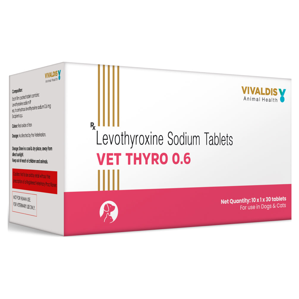 Vivaldis Vet Thyro 0.6 (Levothyroxine sodium) Tablets for Dogs and Cats image 2