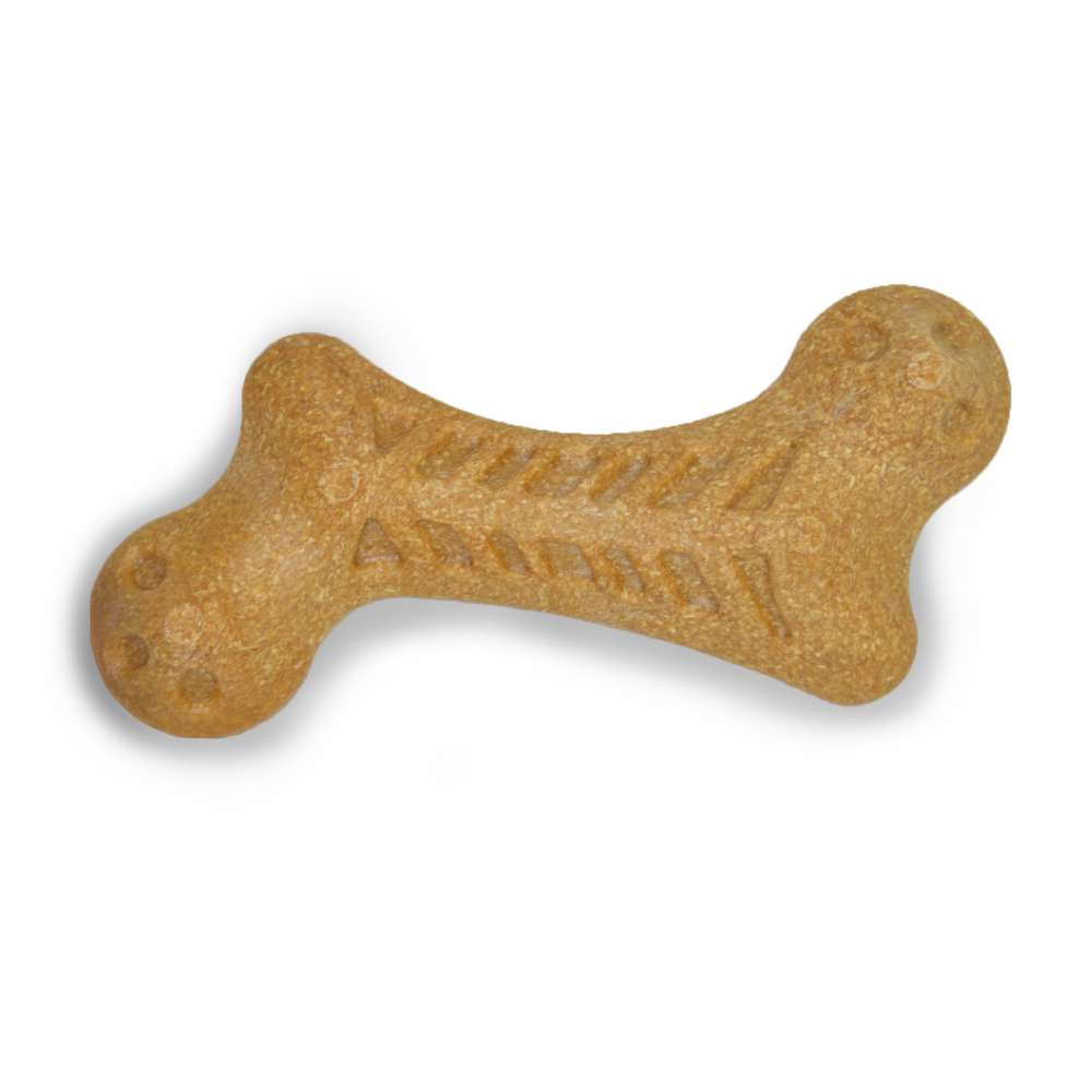 Barkbutler x Fofos Woodplay Bone Toy for Dogs | For Aggressive Chewers (Brown) image 6