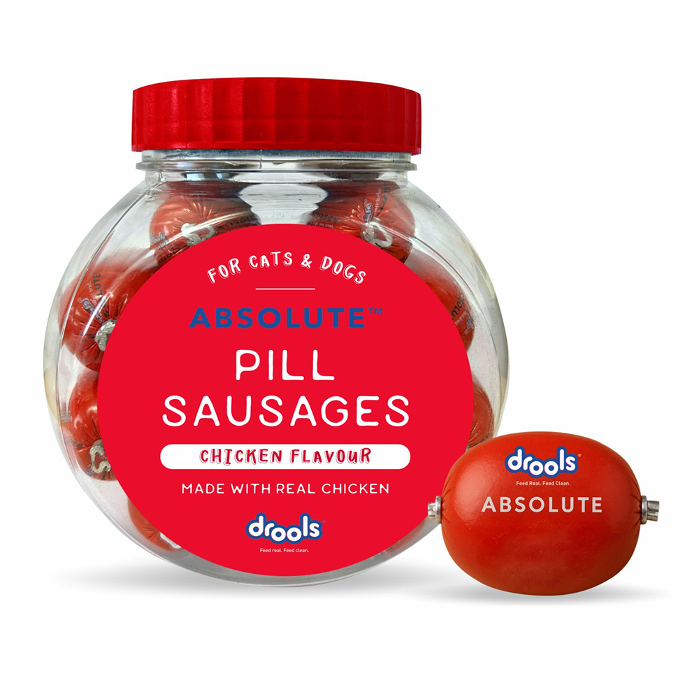 Drools Real Chicken Pill Sausage Treats for Dogs and Cats(Jar)