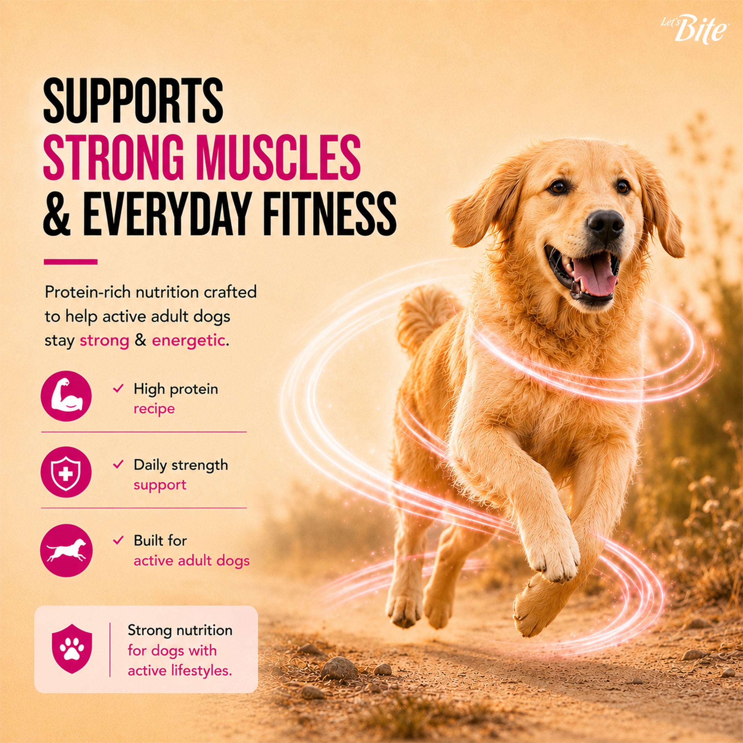 Let's Bite Active Adult Chicken Dry Food for Dogs image 6