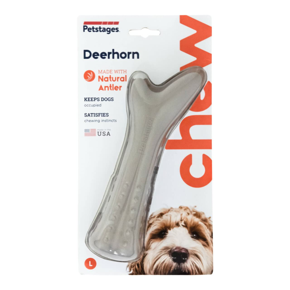 Outward Hound Petstages Deerhorn Durable Chew Toy for Dogs (White) image 6
