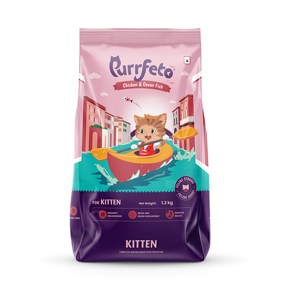 Purrfeto Chicken and Ocean Fish Kitten Cat Dry Food image 2