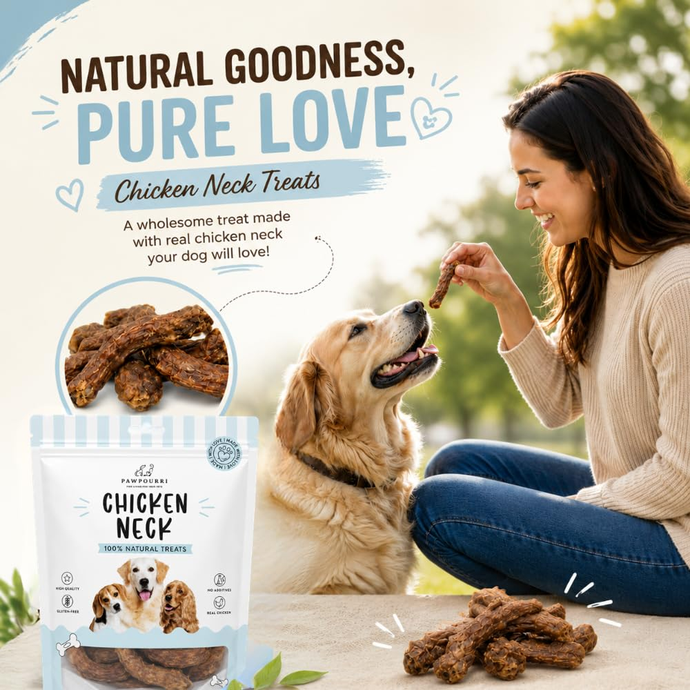 Pawpourri 100% Natural Chicken Neck Jerky Dog Treat image 5