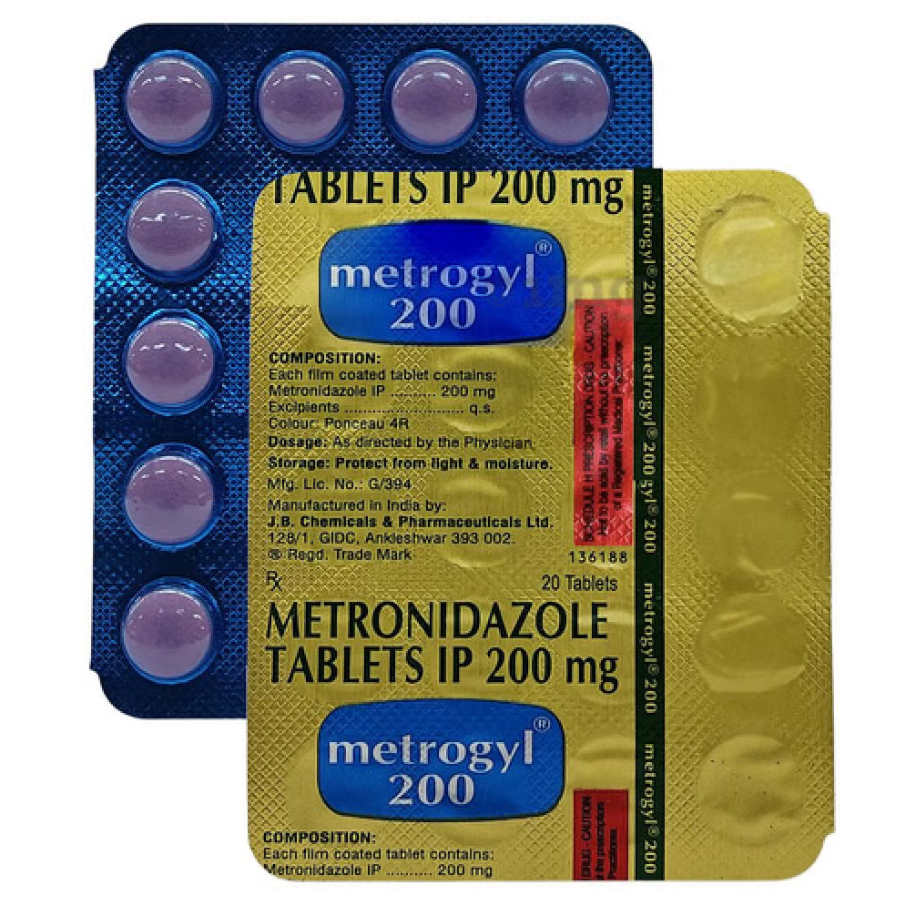 JB Metrogyl 200mg Tablet (Metronidazole)