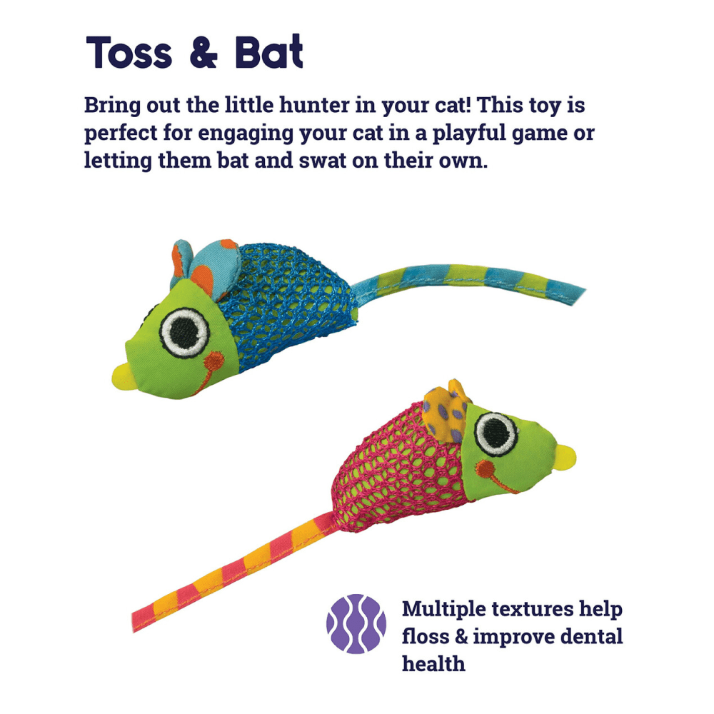 Petstages Hound Catnip Chew Mice Toy for Cats image 3