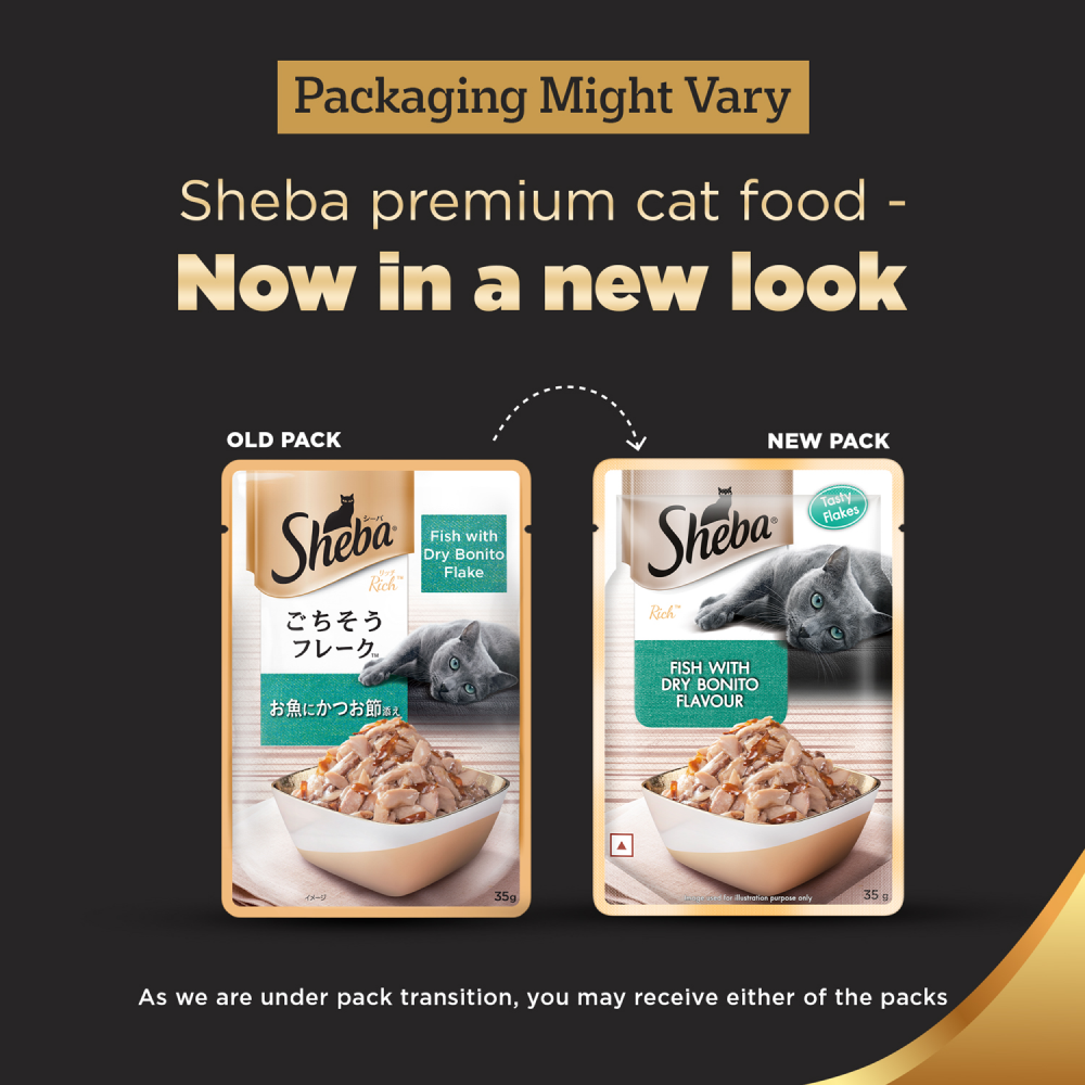 Sheba Fish with Dry Bonito Flake Premium Cat Wet Food image 2