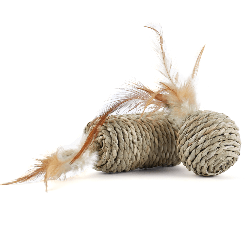 M Pets Natura Seagrass Roll & Ball Toy for Cats image 1