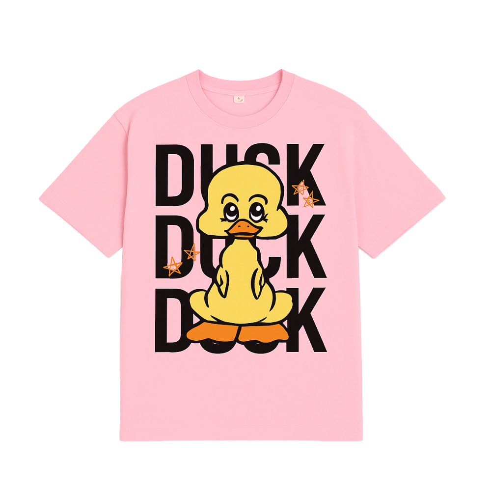 Duck Duck Duck Cotton T Shirt for Men and Women