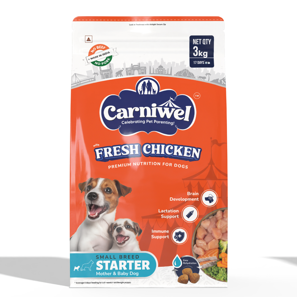 Carniwel Fresh Chicken Kibble Starter For Small Breed Mother & Baby Dog Dry Food image 9