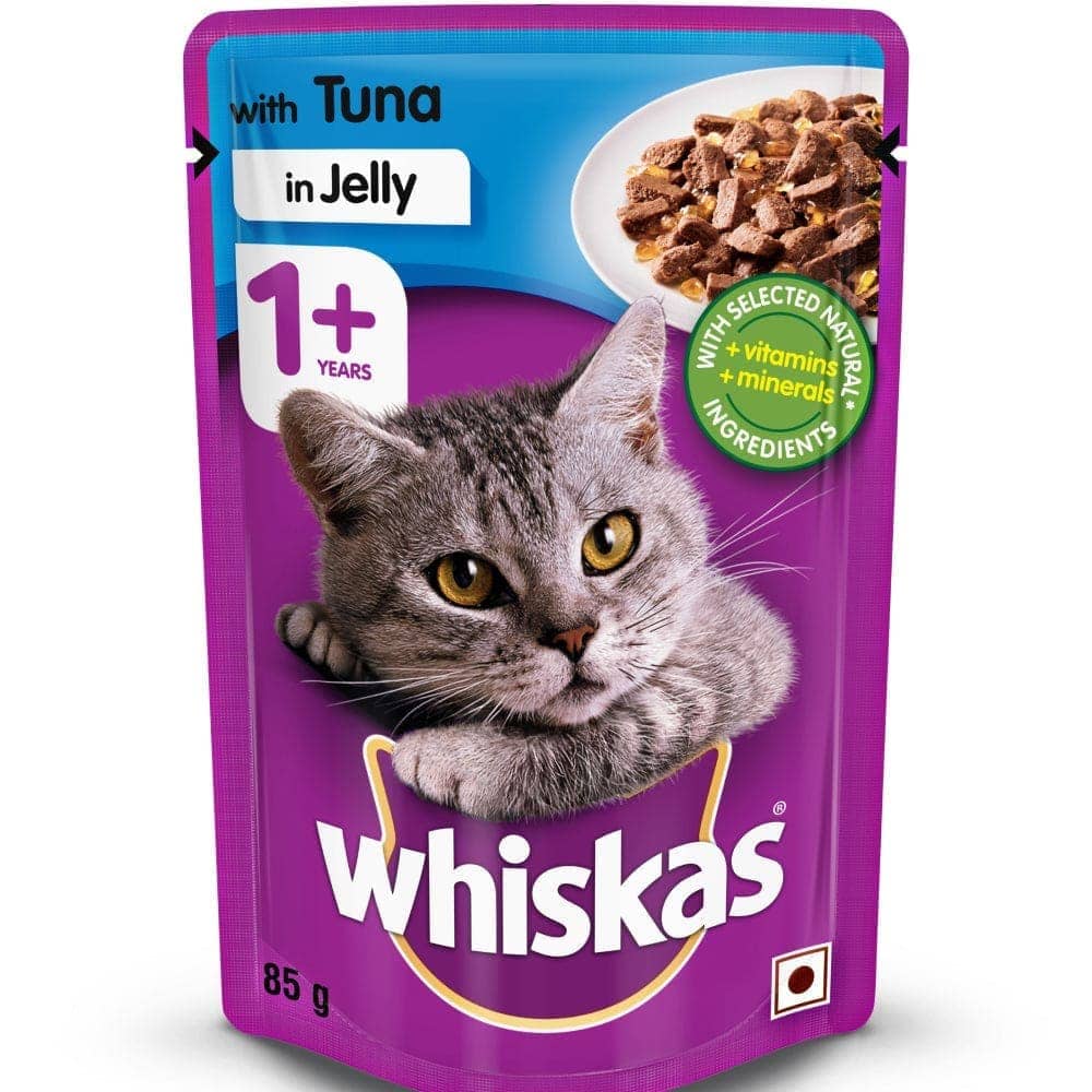 Whiskas Chicken With Tuna, Carrot in Gravy Tasty Mix And Tuna in Jelly Adult Cat Wet Food Combo image 7