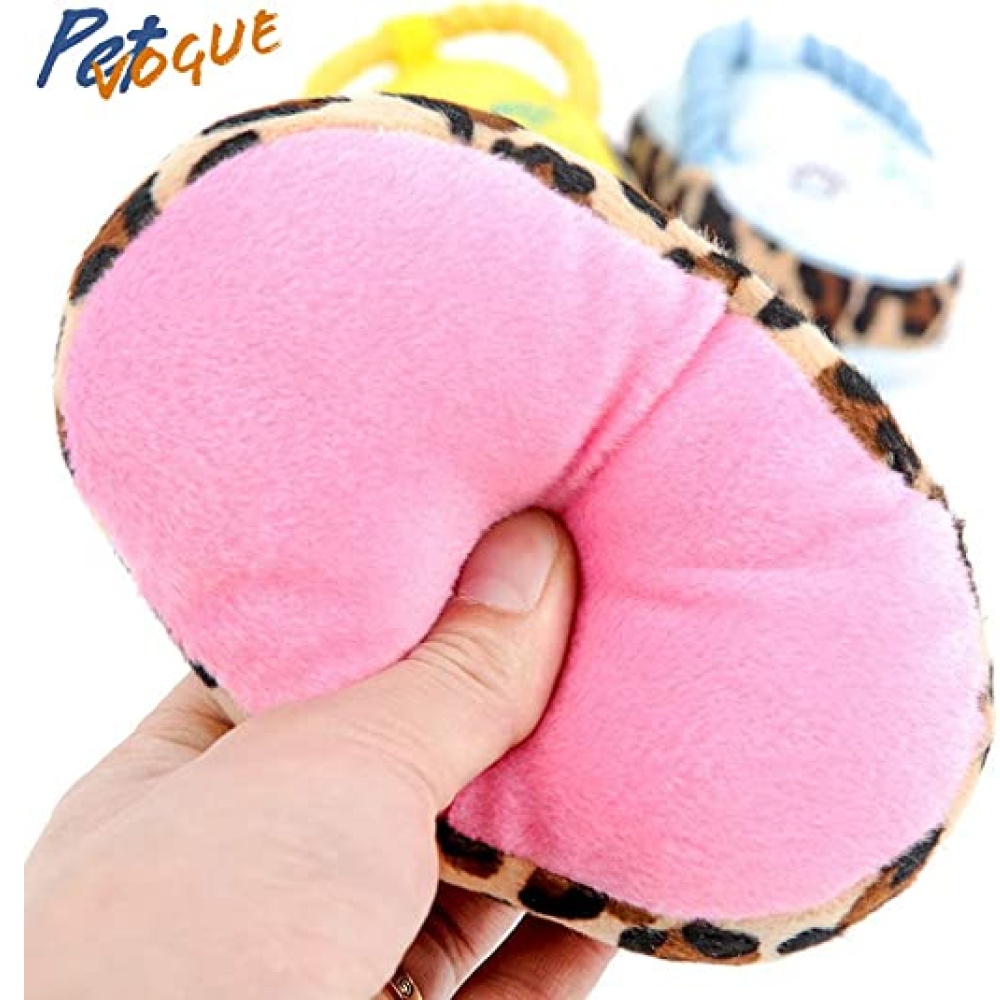 Pet Vogue Sandal Shaped Plush Toy for Dogs (Blue) | For Soft Chewers image 4