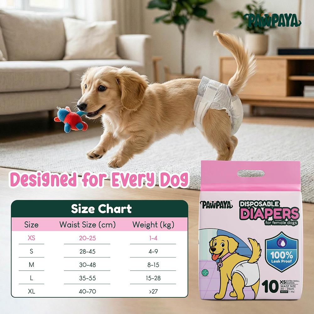 Pawpaya 100% Leak Proof Disposable Diapers for Female Dogs image 10