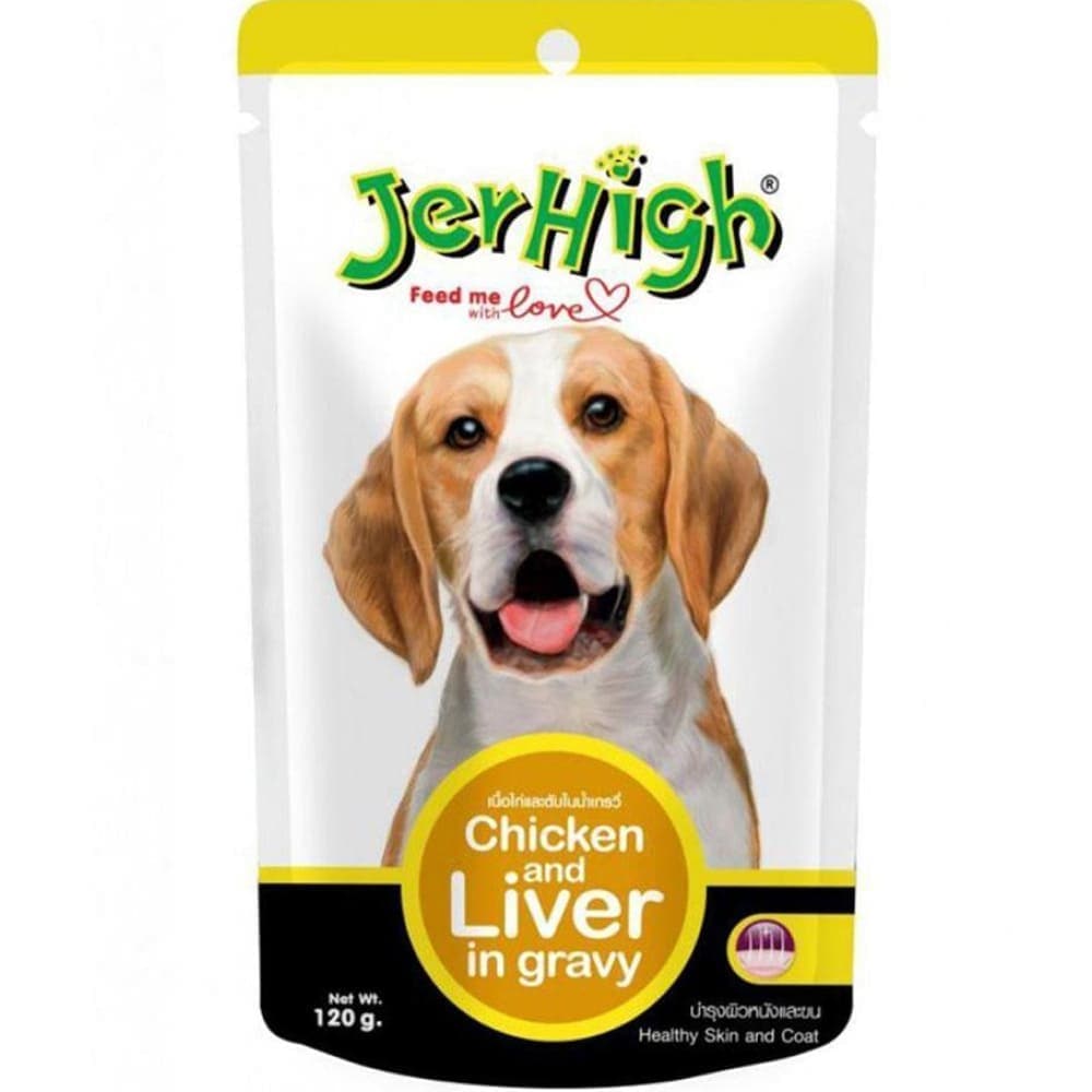 JerHigh Chicken And Liver in Gravy Dog Wet Food image 2