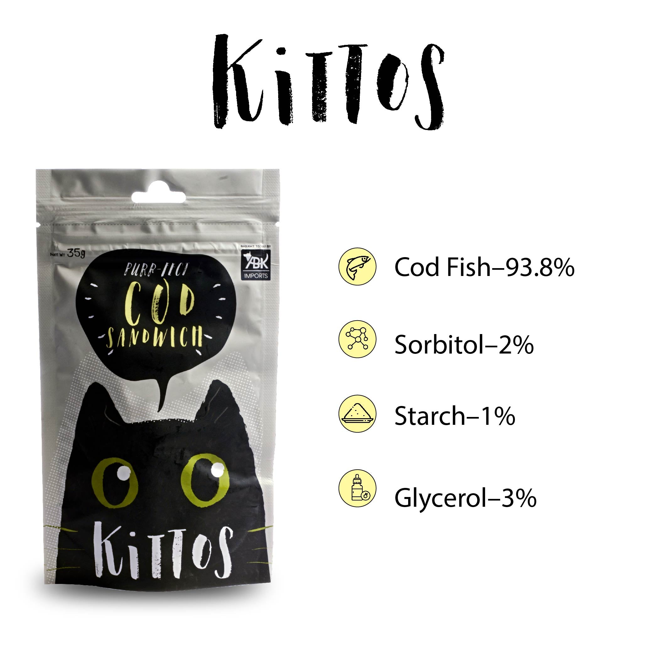 Kittos Purr Fect Cod Sandwich Cat Treat image 5