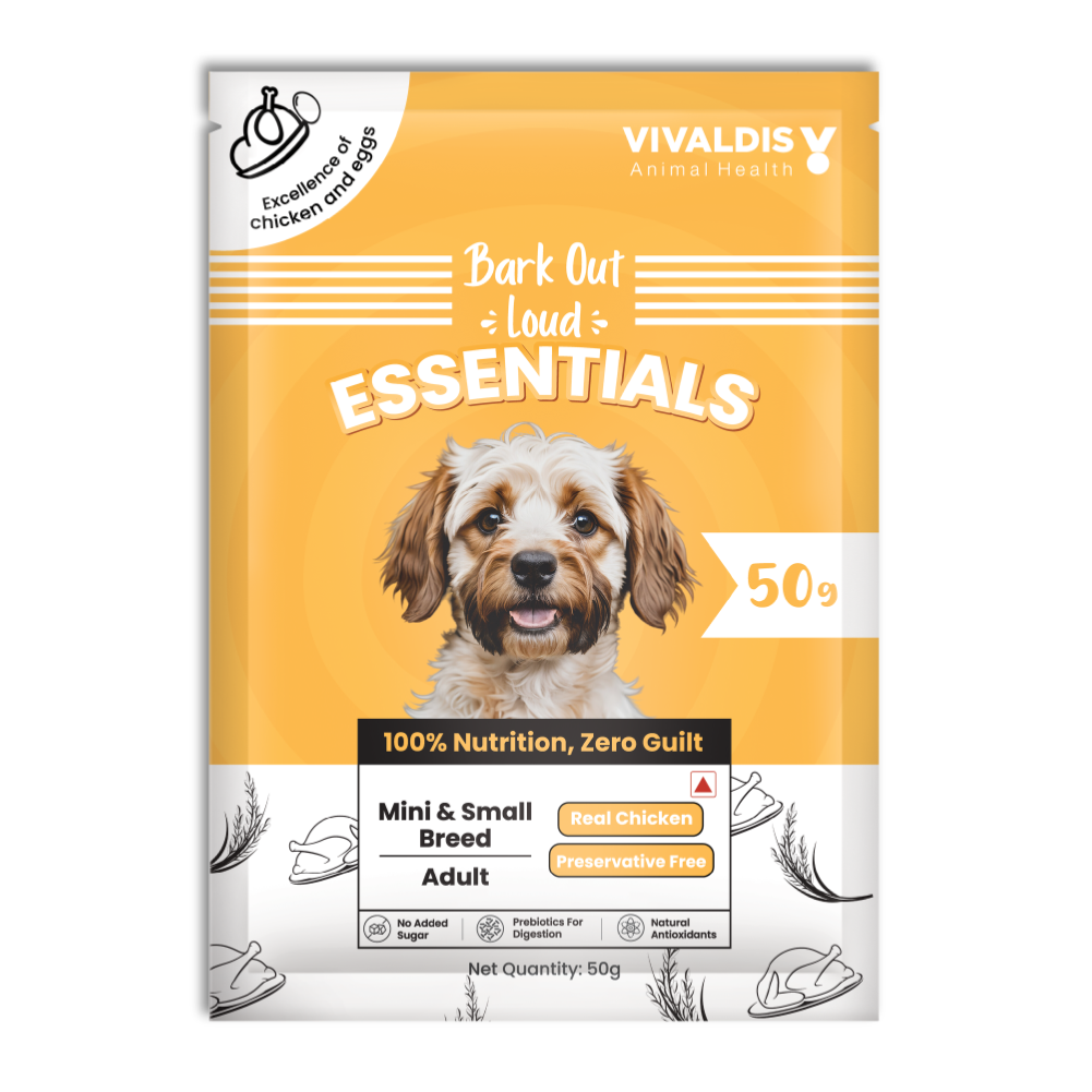Bark Out Loud Essentials Real Chicken Mini and Small Breed Adult Dog Dry Food (50g) image 2