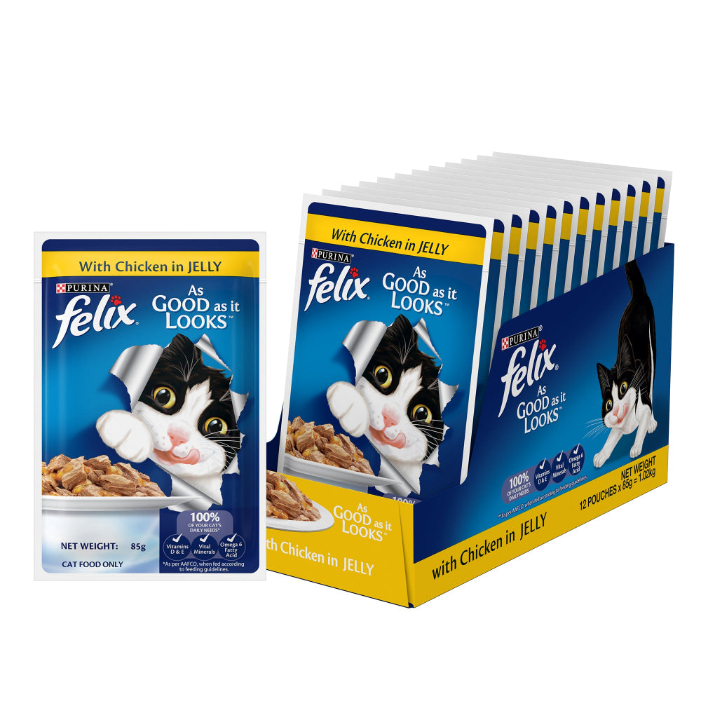 Purina Felix with Chicken in Jelly Complete and Balanced Adult Cat Wet Food image 9