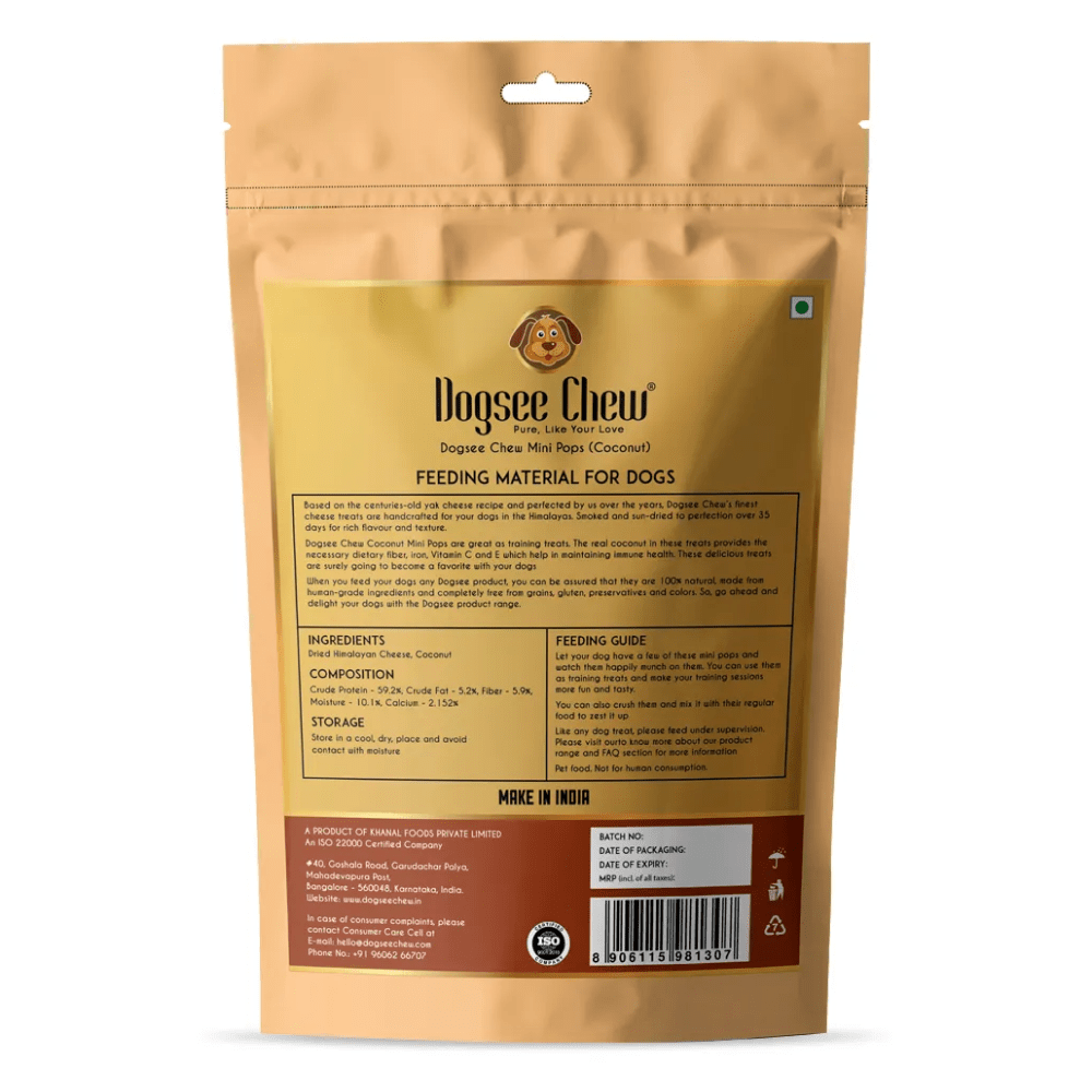 Dogsee Chew 100% Natural Yak Cheese Mini Pops Dog Treat image 2