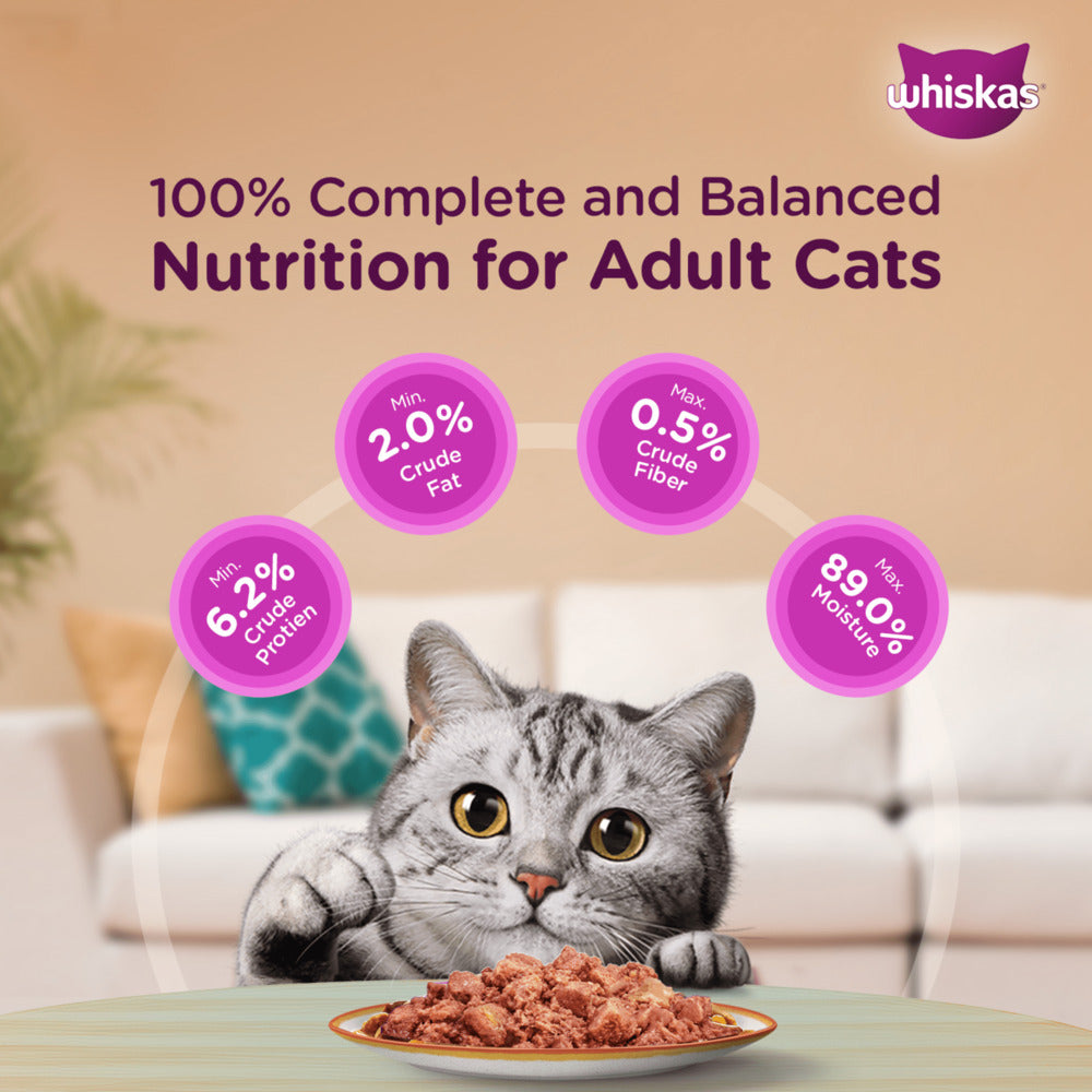 Whiskas Salmon in Gravy Meal and Chicken Gravy Adult Cat Wet Food Combo image 4