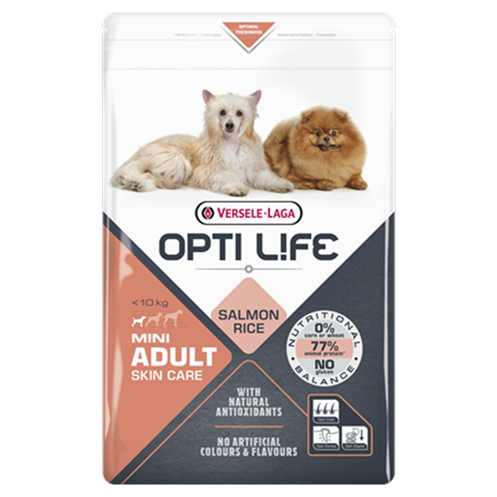 Versele Laga Opti Life Salmon & Rice Mini Skin Care Adult Dog Dry Food