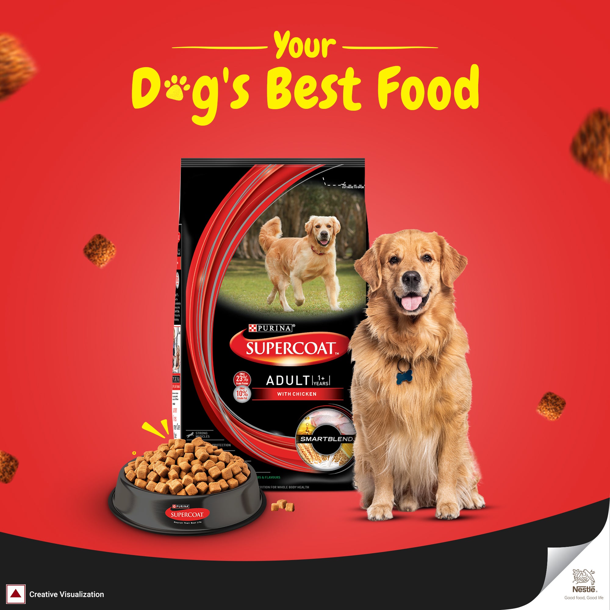 Purina SuperCoat with Chicken Smartblend Adult Dog Dry Food (1+ Years) image 3