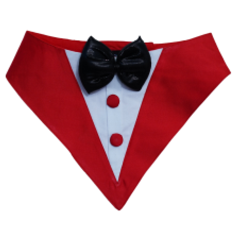 Floof & Co Tux Bandana Triangle for Dogs (Red) image 3