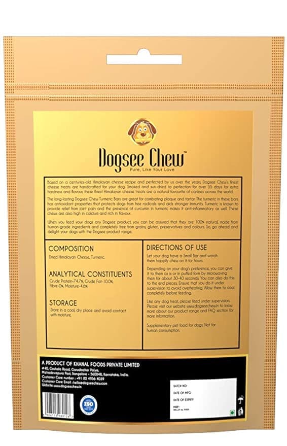 Dogsee Chew Turmeric Chew Bars Mini Breed Dog Treats image 2