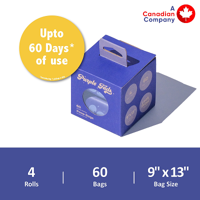 Purple Tails Poop Bags Lime and Lemony Scented for Dogs (Blue) image 4