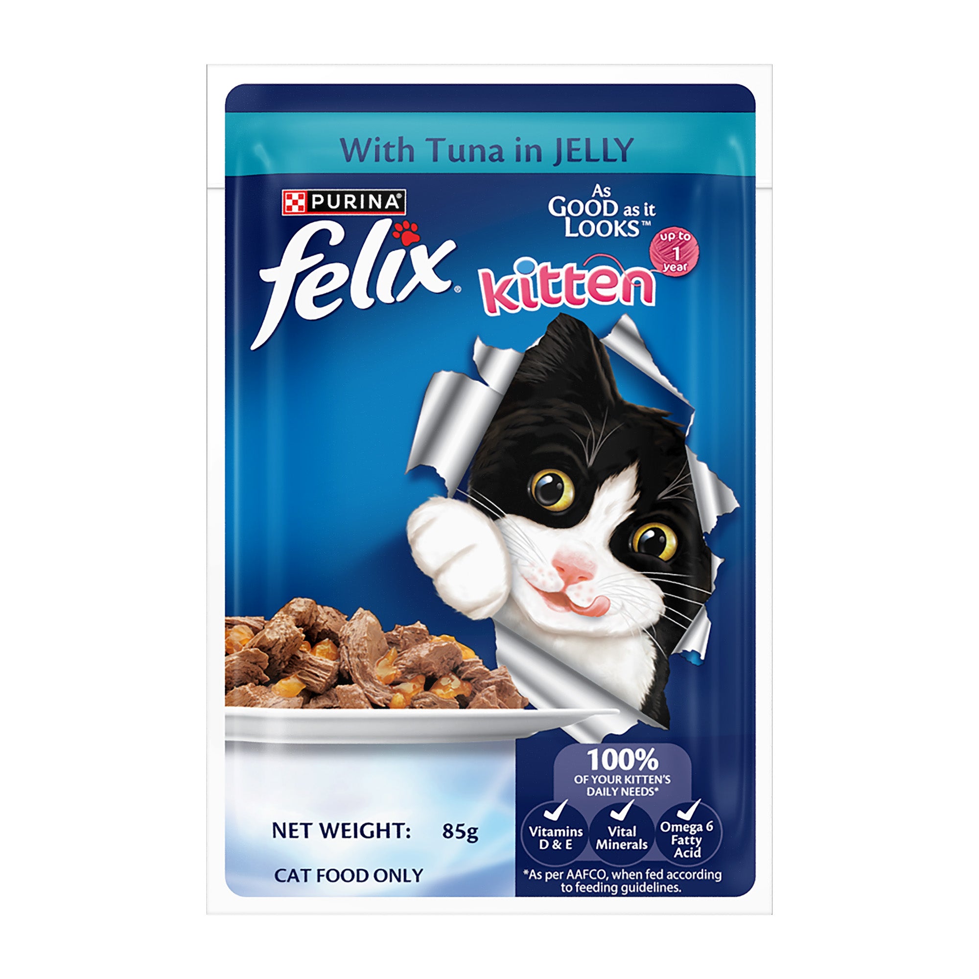 Purina Felix with Tuna in Jelly Complete and Balanced Kitten Wet Food image 9