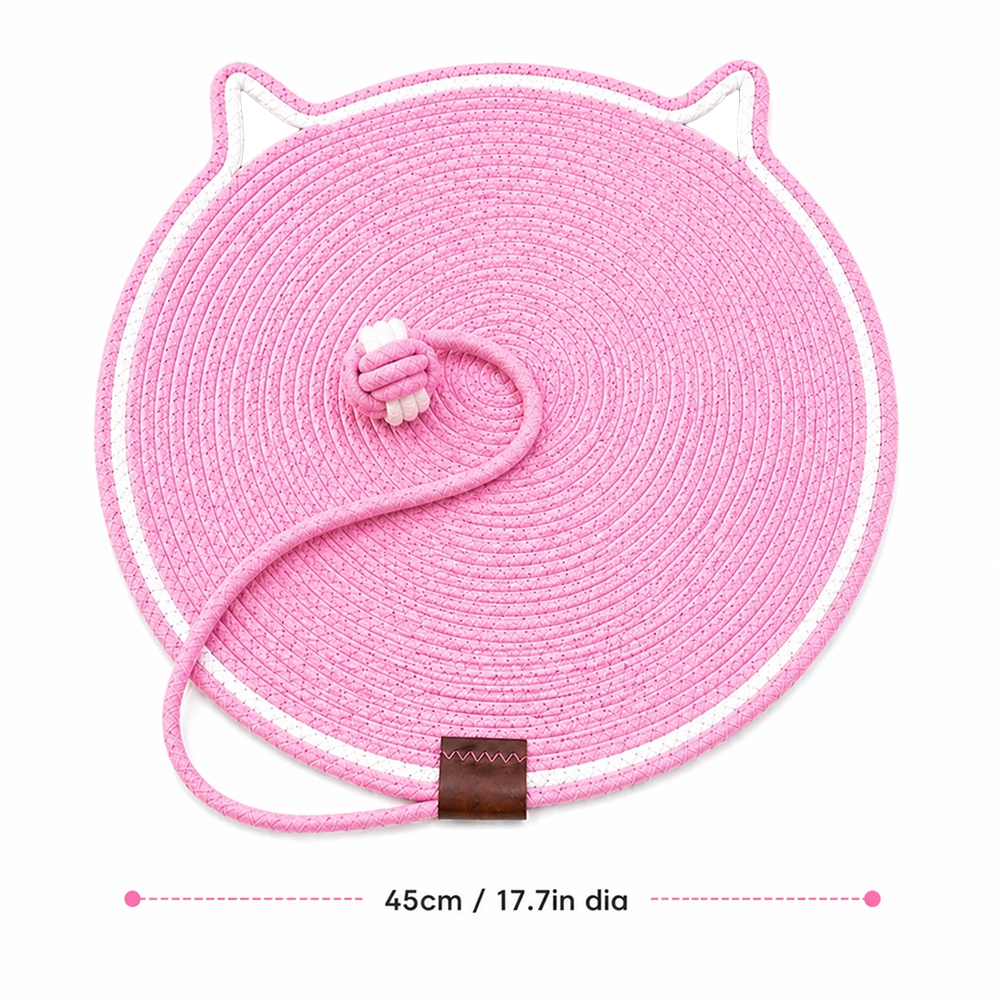 Talking Dog Club Rope Scratching Mat for Cats (Pink) image 7