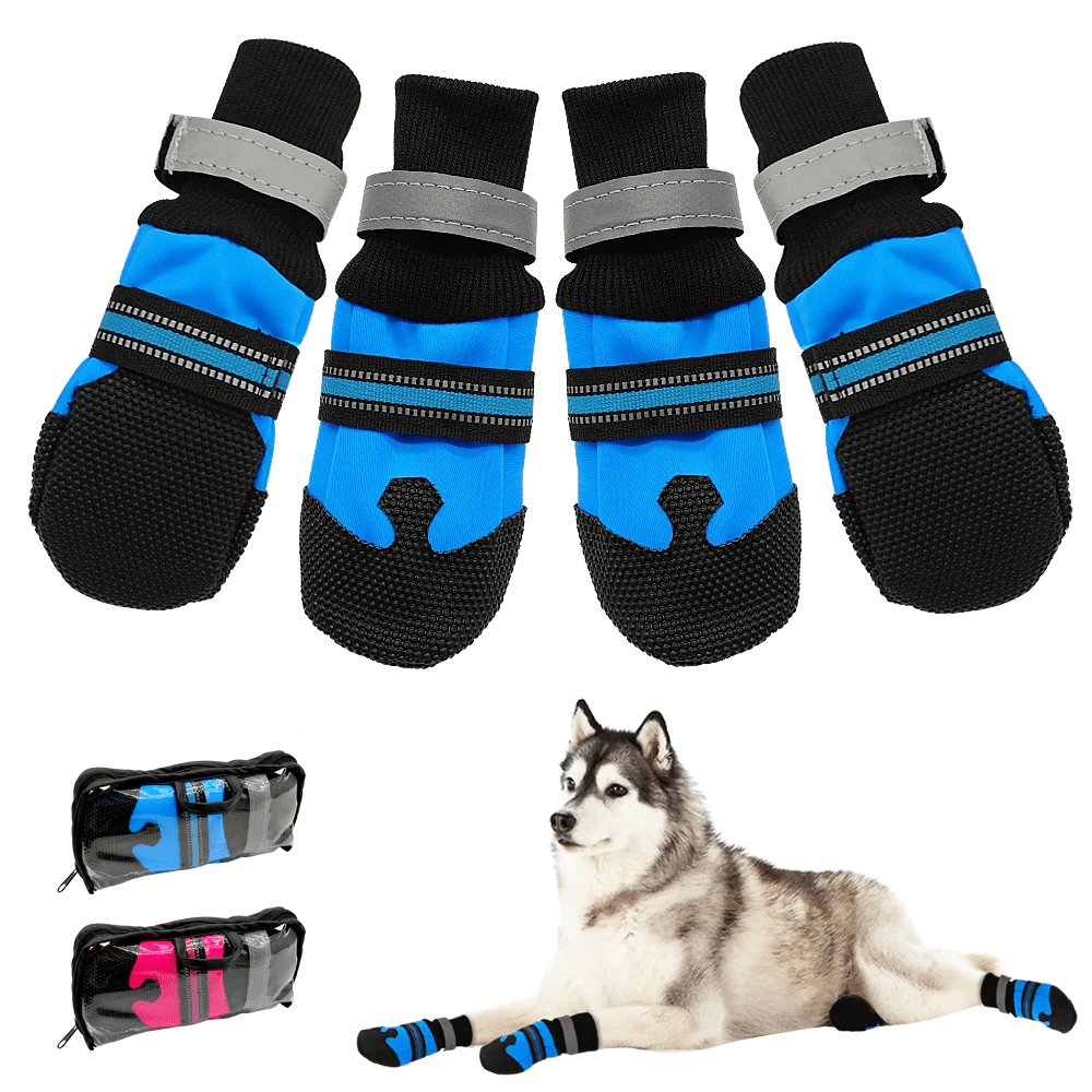 Pawsindia Boots for Dogs (Blue/Black) (Set of 4 Boots) image 2