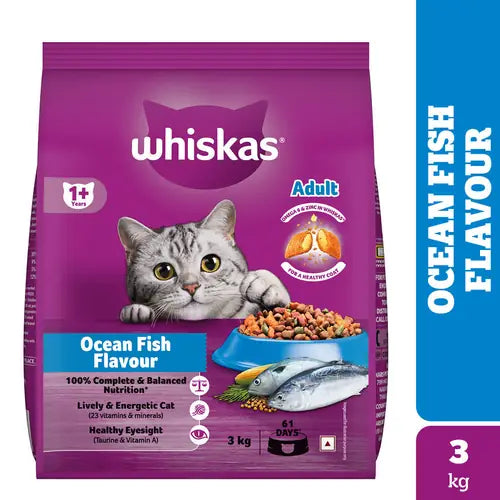 Whiskas Ocean Fish Flavour Adult Cat Dry Food image 3