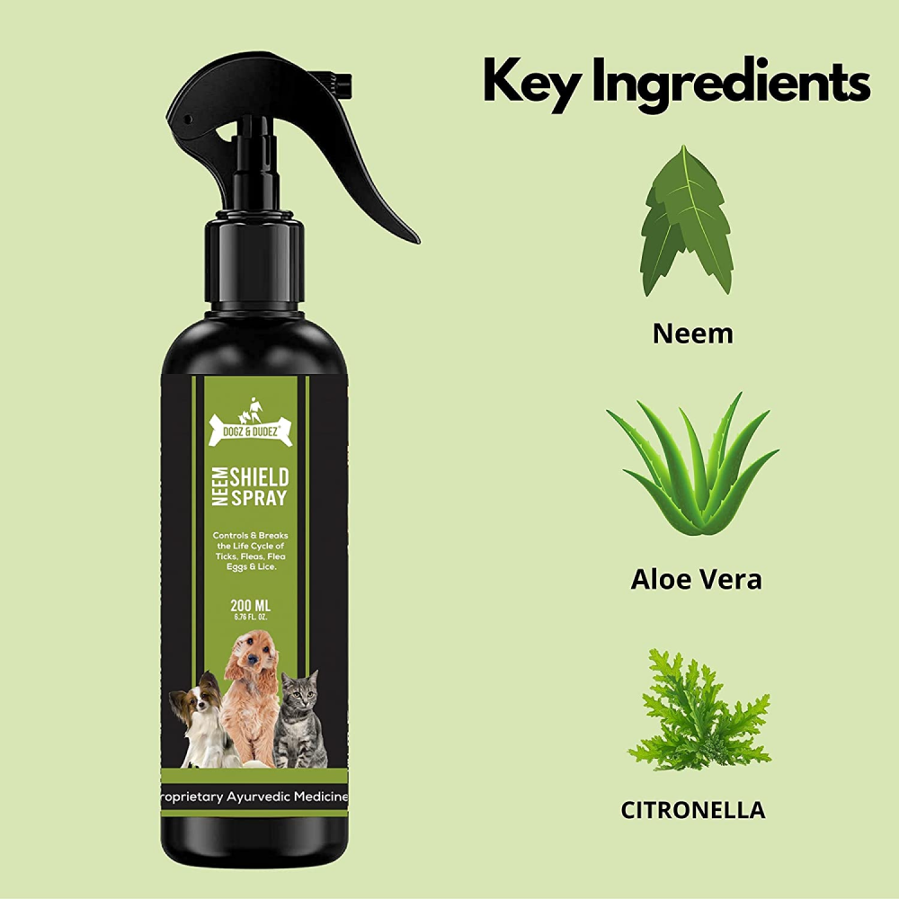 DOGZ & DUDEZ Natural Neem Shield Tick & Flea Repellent Spray for Dogs and Cats image 5