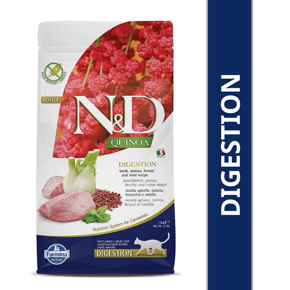 Farmina N&D Quinoa Lamb Mint & Fennel Grain Free Digestion Adult Dry Cat Food image 8
