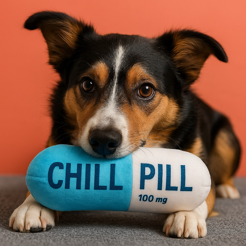 Talking Dog Chill Pill Plush Toy for Dogs (Blue) image 3