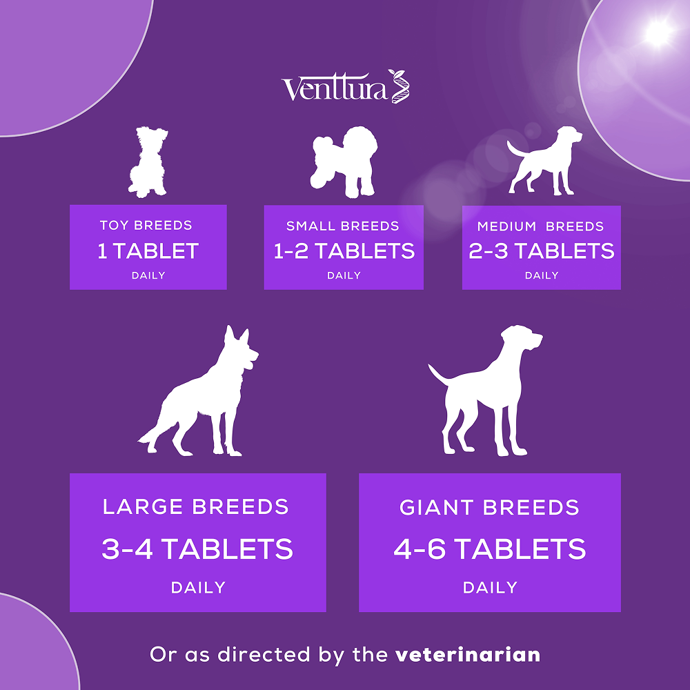 Venttura Fur Plus Chewable Skin & Coat Supplement Tablets for Dogs image 6
