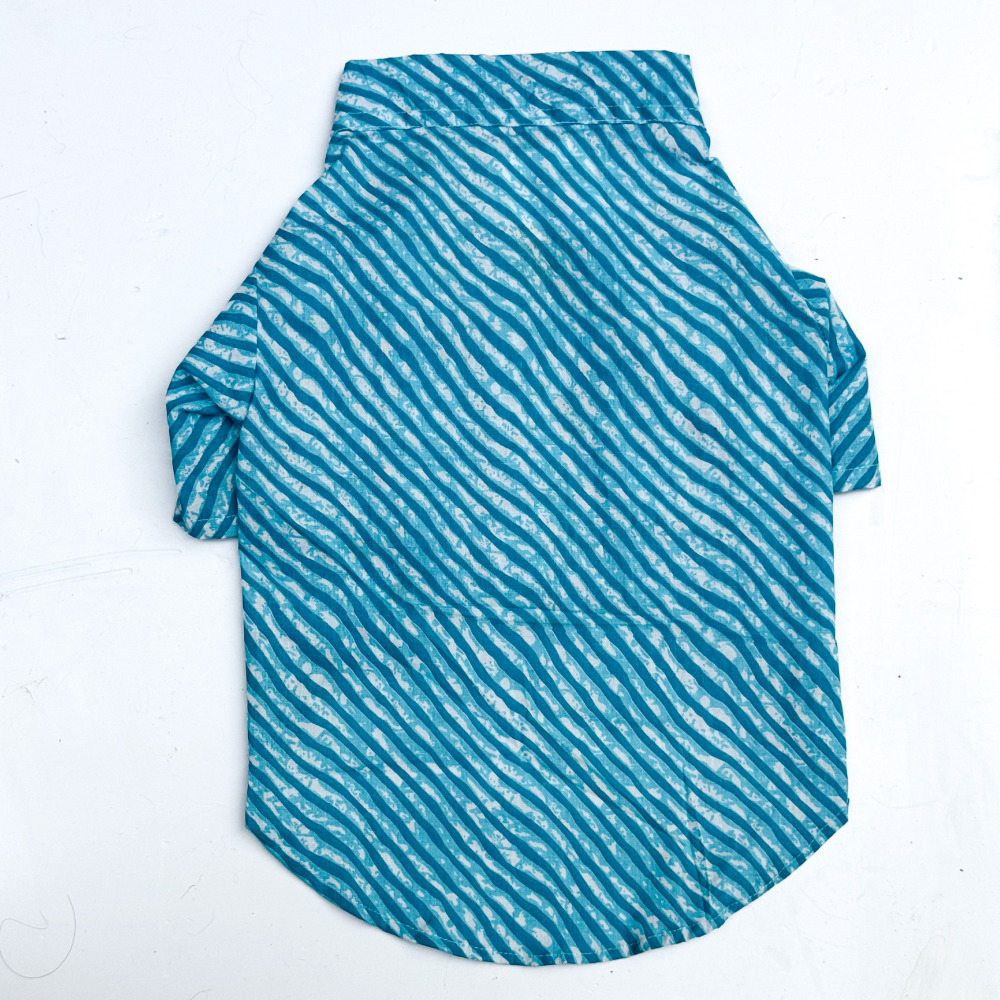 Pawgypets Lehriya Kurta for Dogs and Cats (Blue) image 2