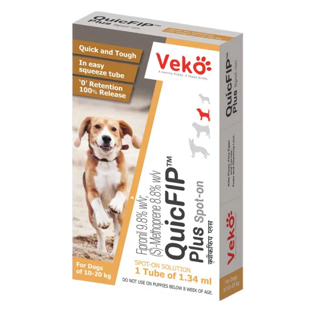 Veko QuicFIP Plus Spot On for Dogs (10 to 20kg)